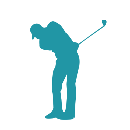 Dekokissen-Set Golf Player Silhouette