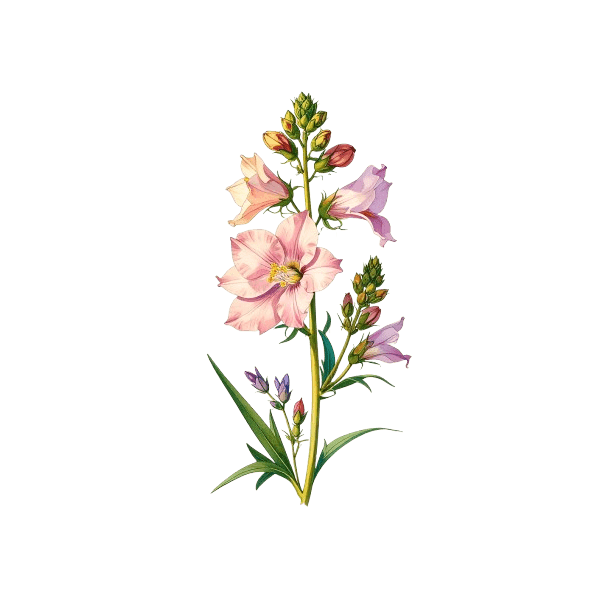 Kinder T-Shirt Realistische Rittersporn Blume