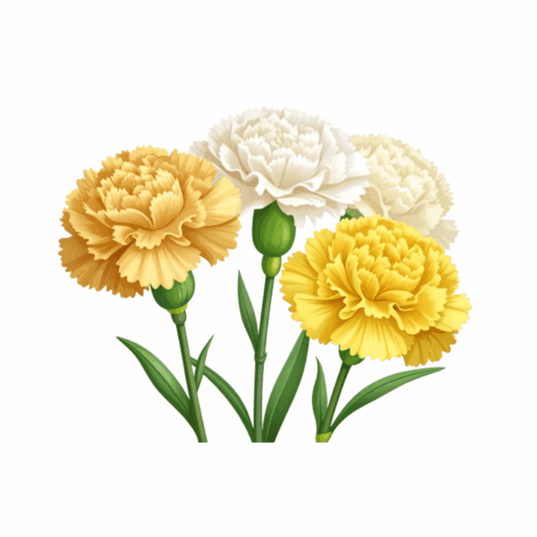 Kinder T-Shirt Realistische Nelken Blume