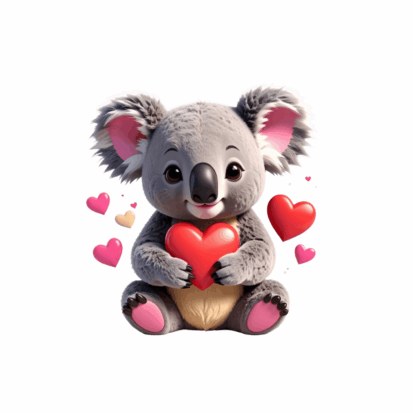 Dekokissen-Set Süsser Verliebter Koala