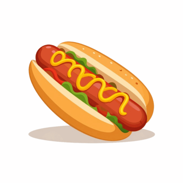 Kinder T-Shirt Cartoon Hotdog