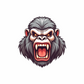 Kinder T-Shirt Cartoon Gorilla Face