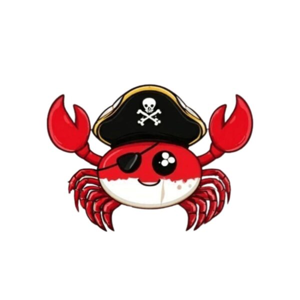 Schulrucksack-Set Cute Comic pirat crab