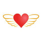 Kinder T-Shirt Flying Heart