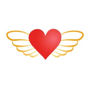 Kinder T-Shirt Flying Heart