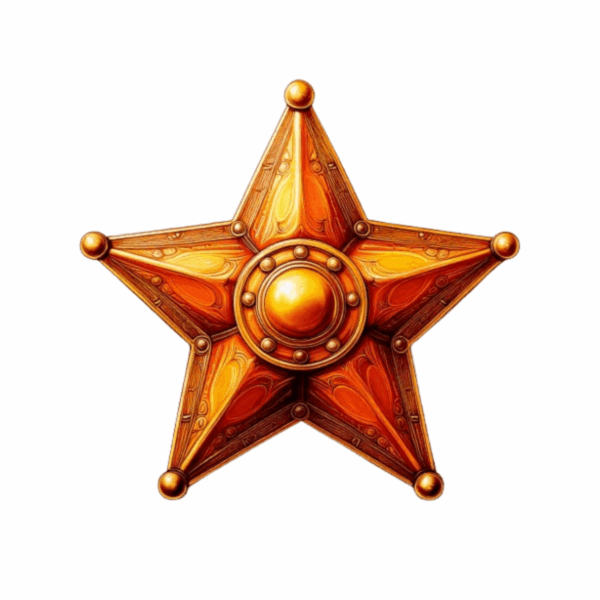 Kinder T-Shirt Sheriffstern Glänzend