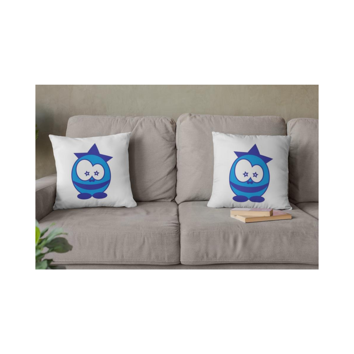 Dekokissen-Set Eistar blue