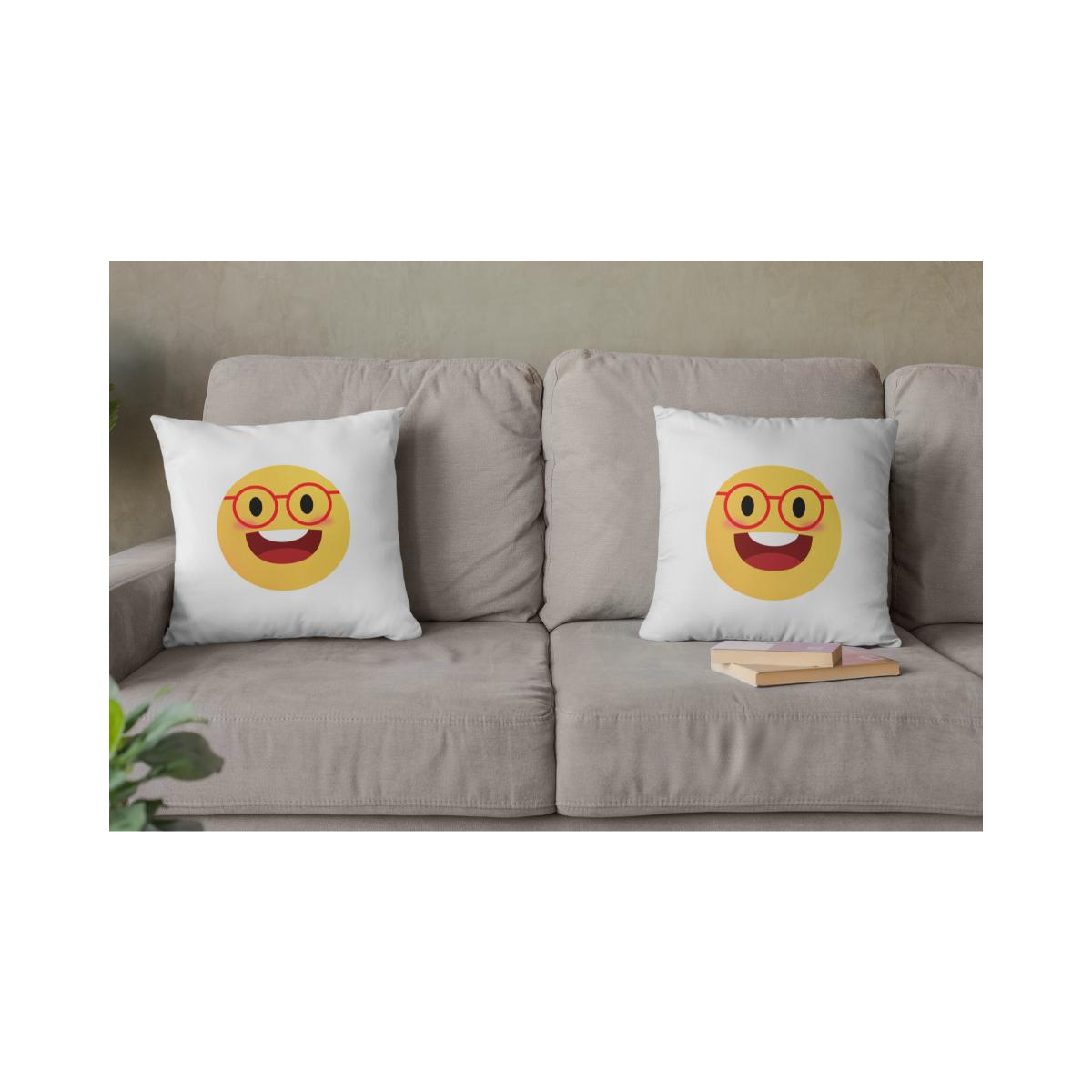 Dekokissen-Set Emoji Nerd
