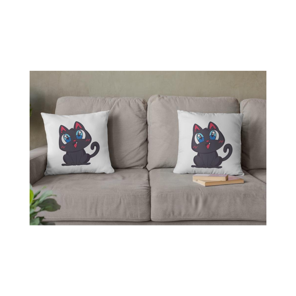 Dekokissen-Set Anime Cute Cat