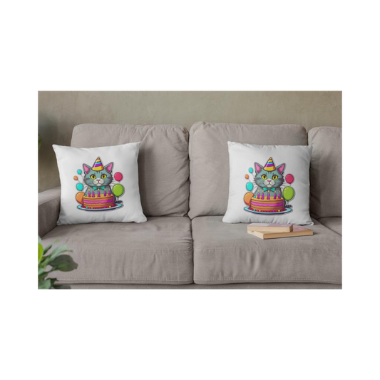 Dekokissen-Set Birthday Cat
