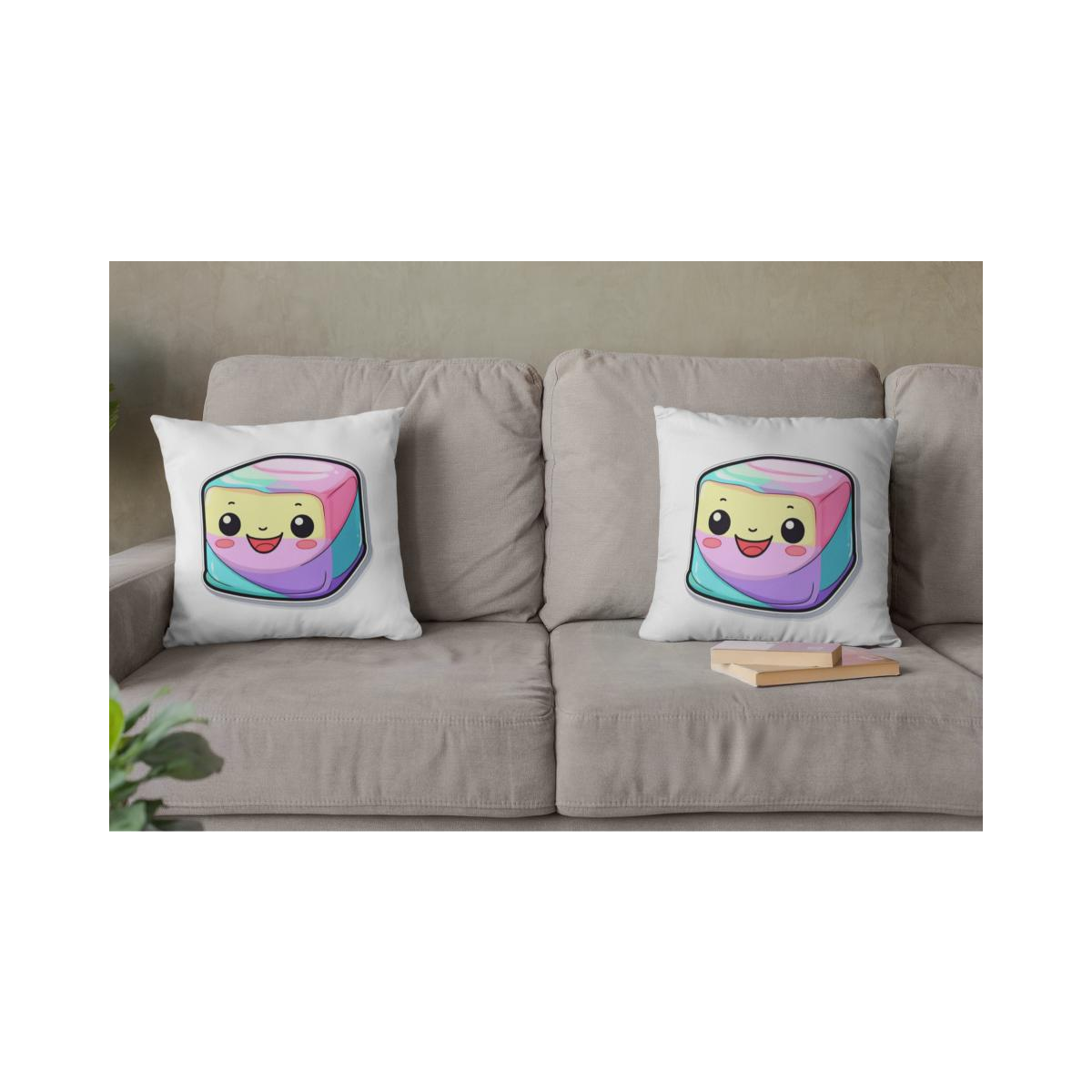 Dekokissen-Set Cute Kawaii Marshmalow