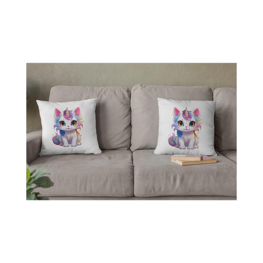 Dekokissen-Set Cute Unicorn Cat