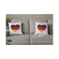 Dekokissen-Set Deutschland Flagge Herzform
