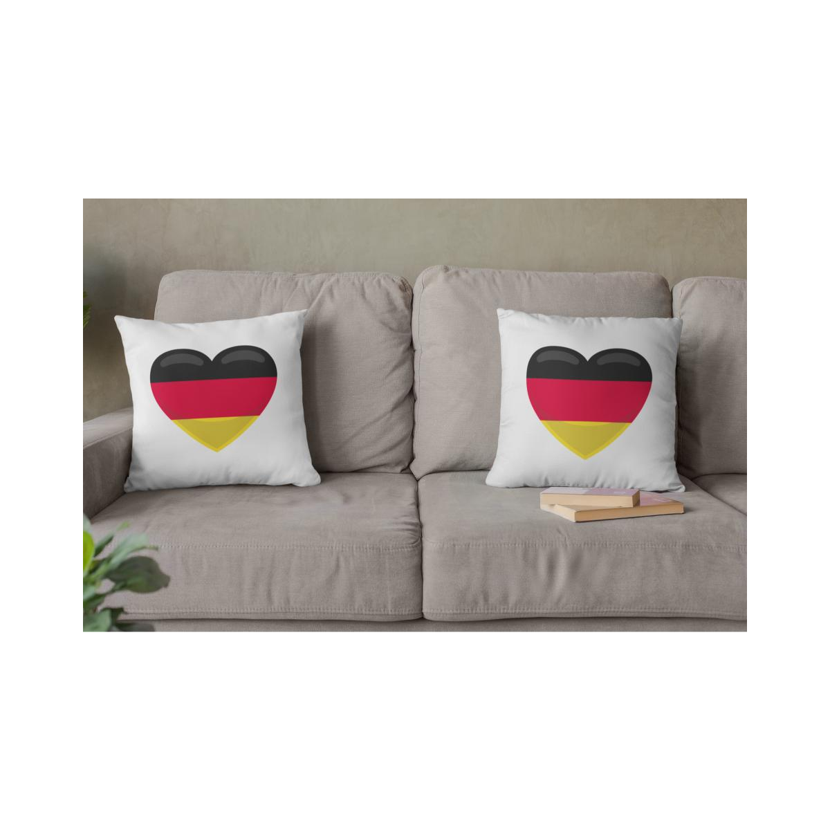 Dekokissen-Set Deutschland Flagge Herzform