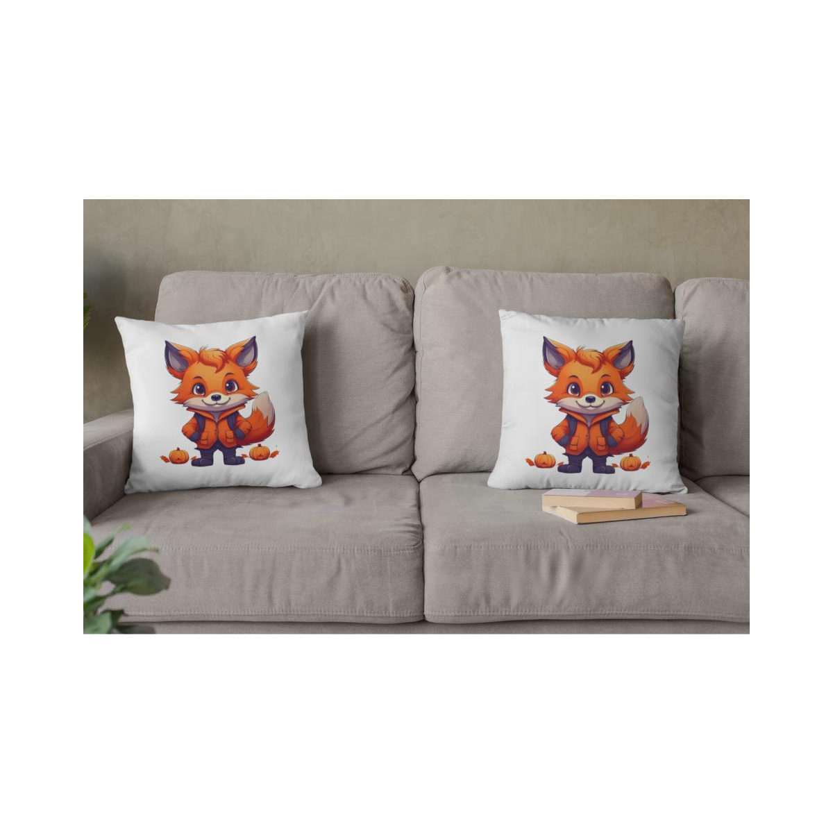 Dekokissen-Set Halloween Cute Comic Fox
