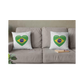 Dekokissen-Set Herz Brasilien Flagge