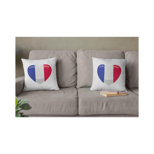 Dekokissen-Set Herz Flagge Frankreich