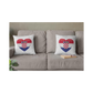 Dekokissen-Set Herz Flagge Kroatien