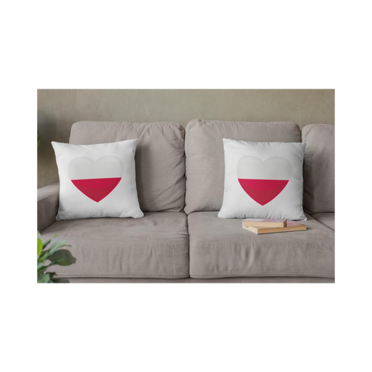 Dekokissen-Set Herz Flagge Poland