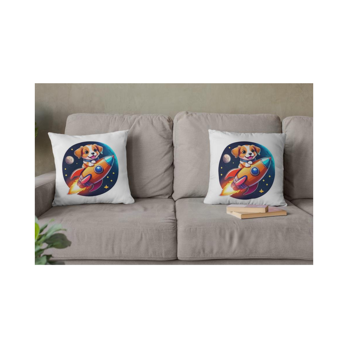 Dekokissen-Set Shiba Inu to the Moon