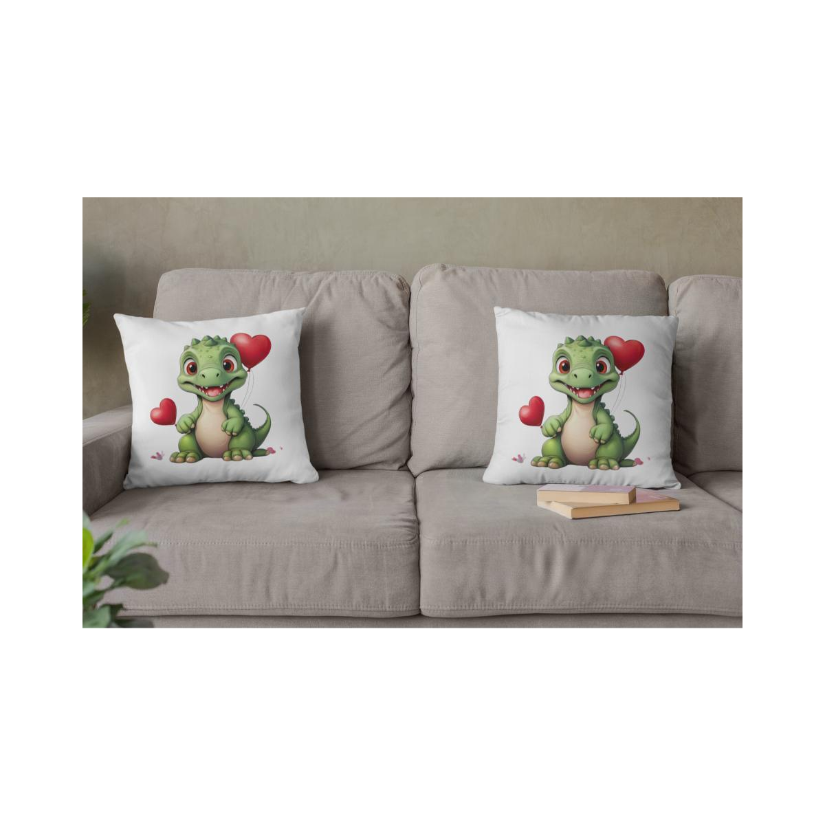 Dekokissen-Set Süsser Dino
