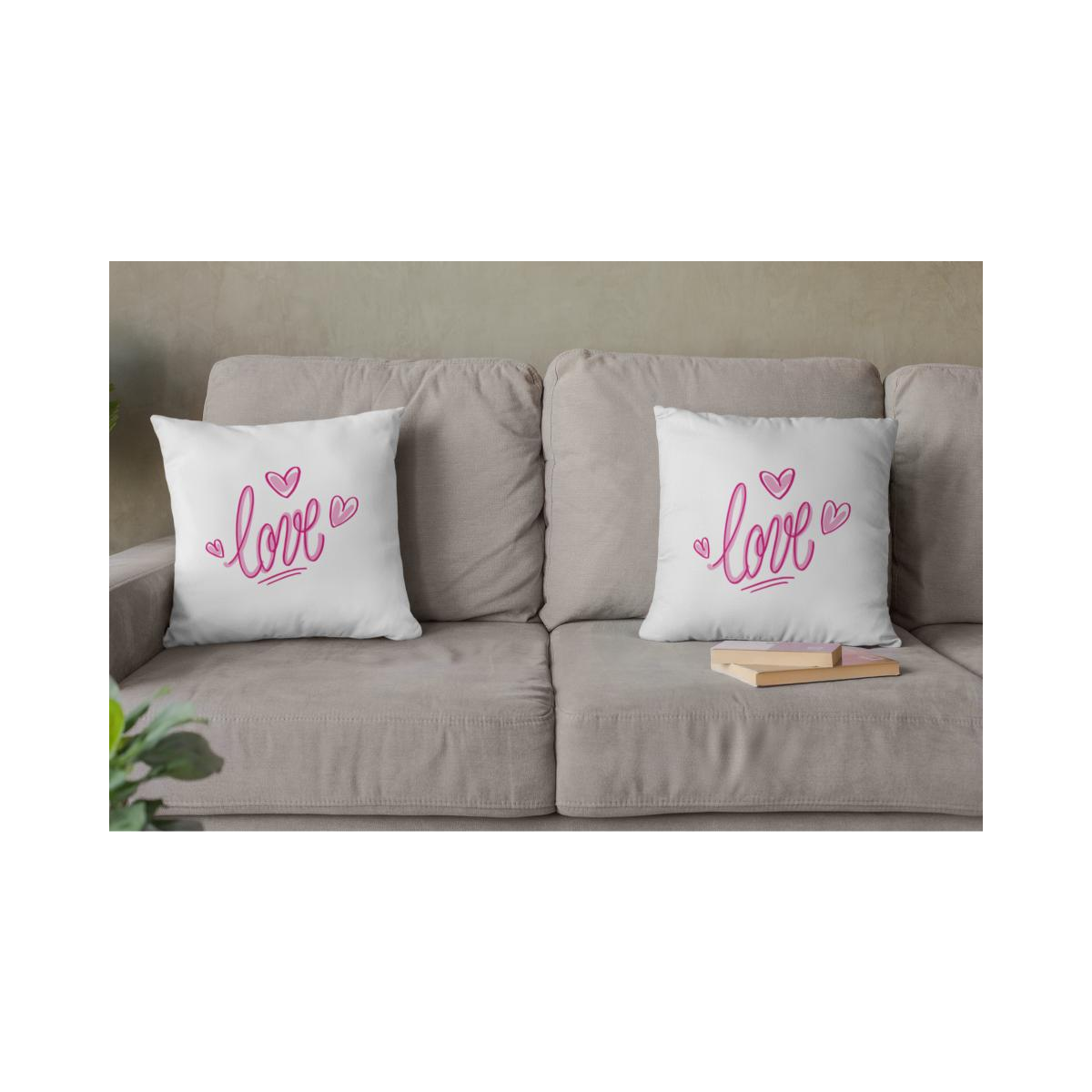 Dekokissen-Set Cute Love Font