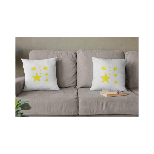 Dekokissen- Set Sterne Gelb Solid