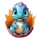Turnbeutel Comic Baby Dino in Ei