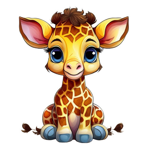 Turnbeutel Comic Baby Giraffe