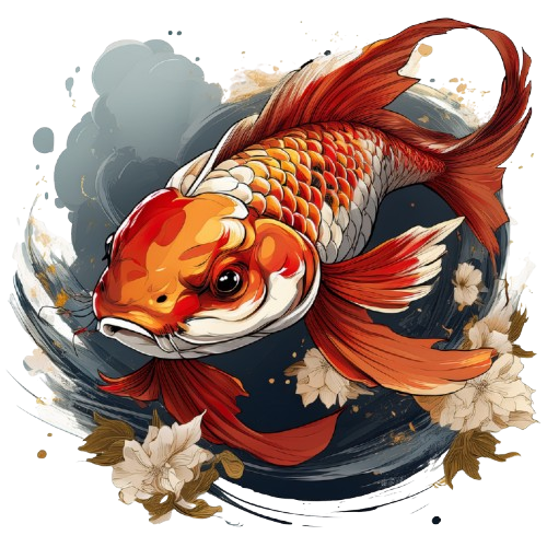 Turnbeutel Koi Fisch