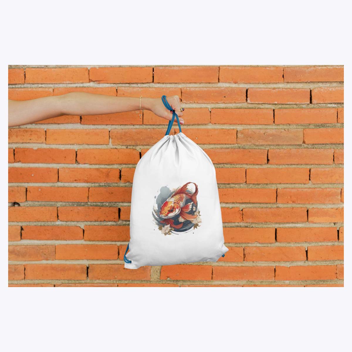 Turnbeutel Koi Fisch