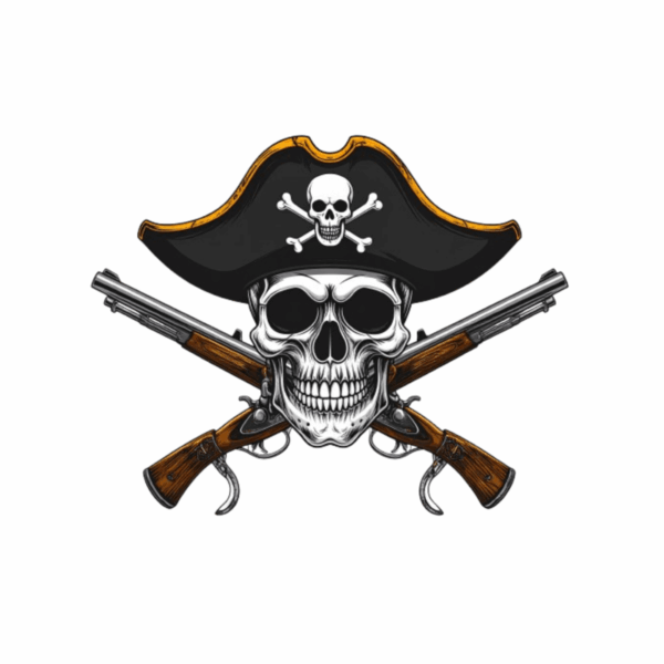 Turnbeutel Comic Piratenflagge Symbol