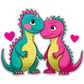 Turnbeutel verliebte Dinosaurier
