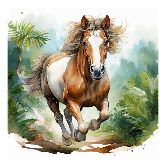 Turnbeutel realistic watercolor Horse Luna