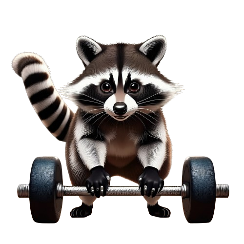 Turnbeutel Fitness Waschbär