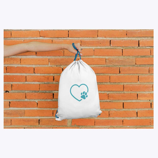 Turnbeutel Herz mit Hundepfote