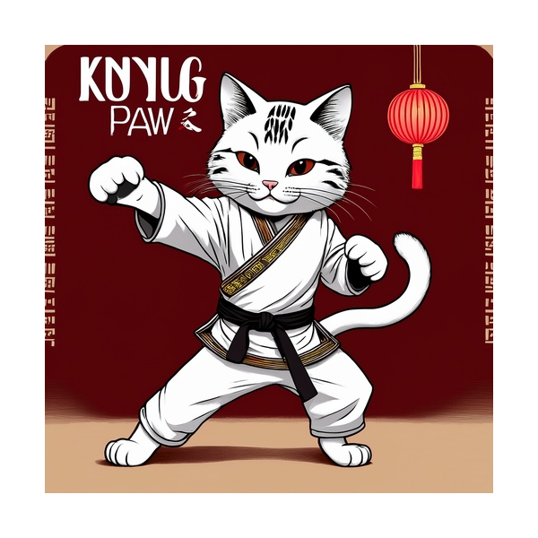 Turnbeutel Kung Fu Paw Cat