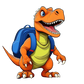 Turnbeutel T-Rex goes to School