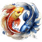 Turnbeutel Ying Yang Koi
