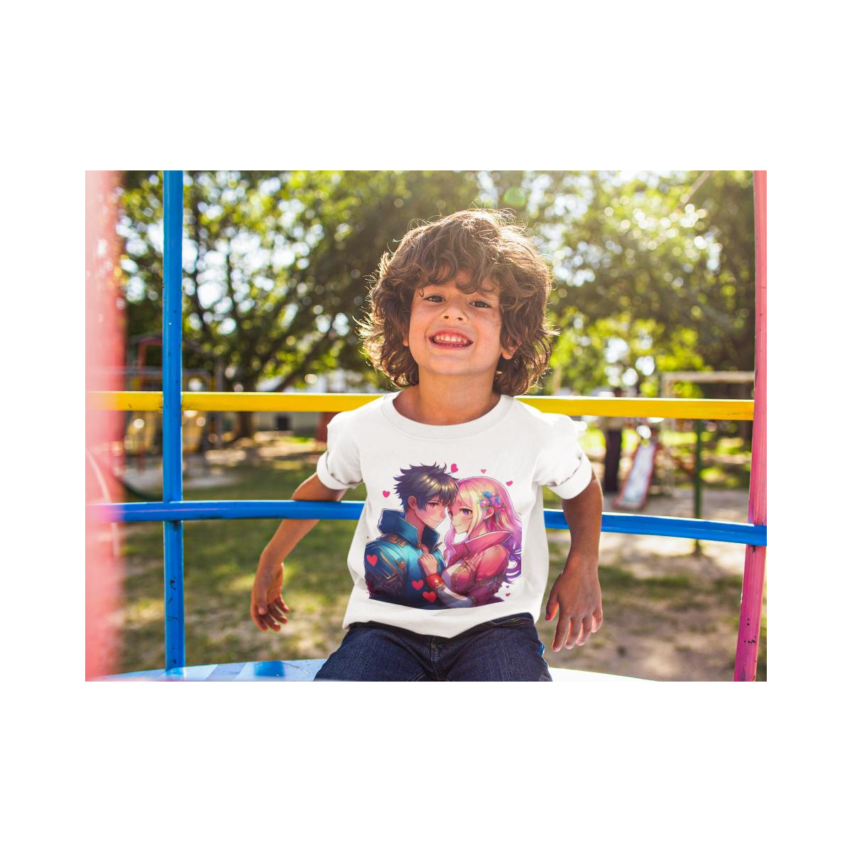 Kinder T-Shirt Anime Love Couple