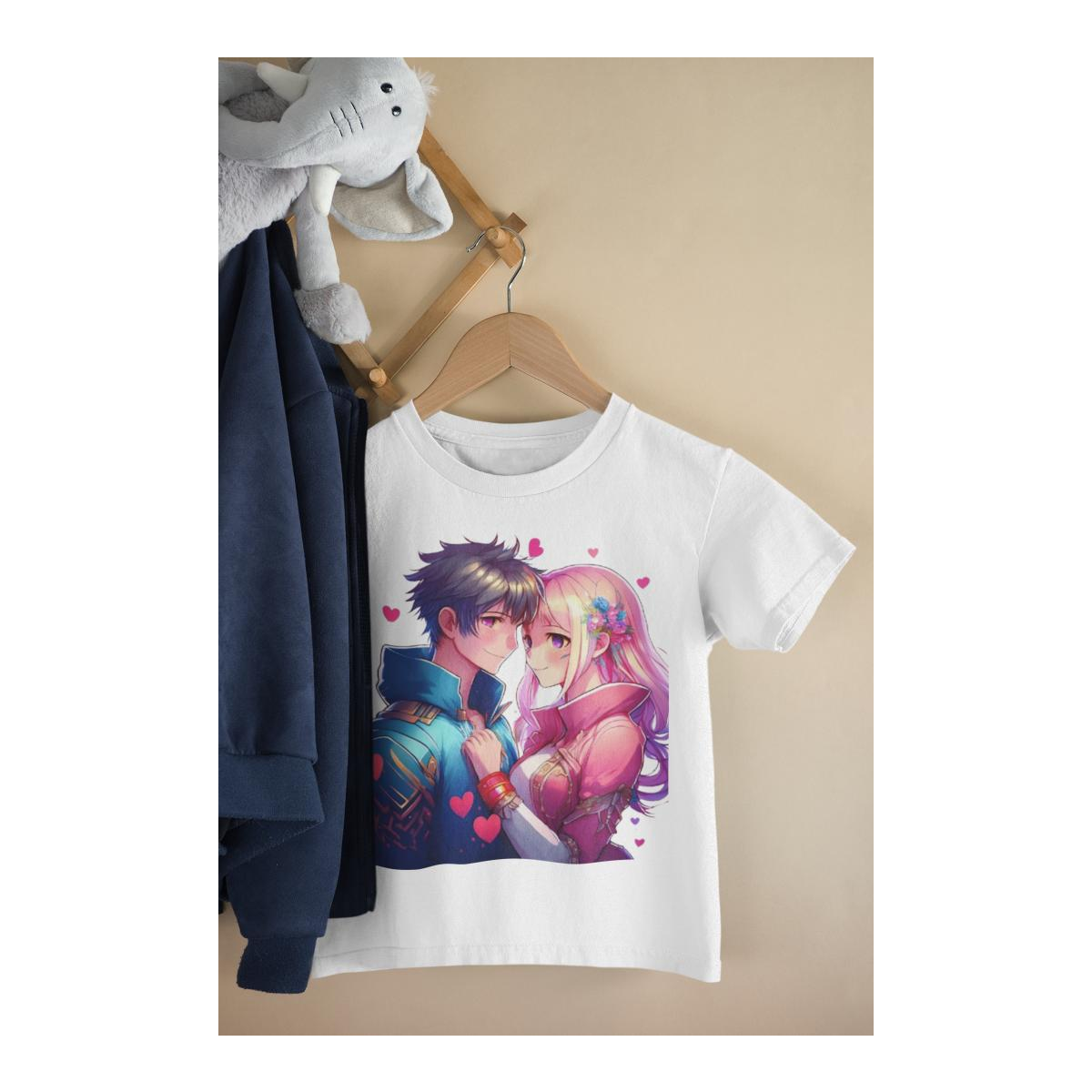 Kinder T-Shirt Anime Love Couple