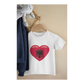 Kinder T-Shirt Albanien Flagge herzform