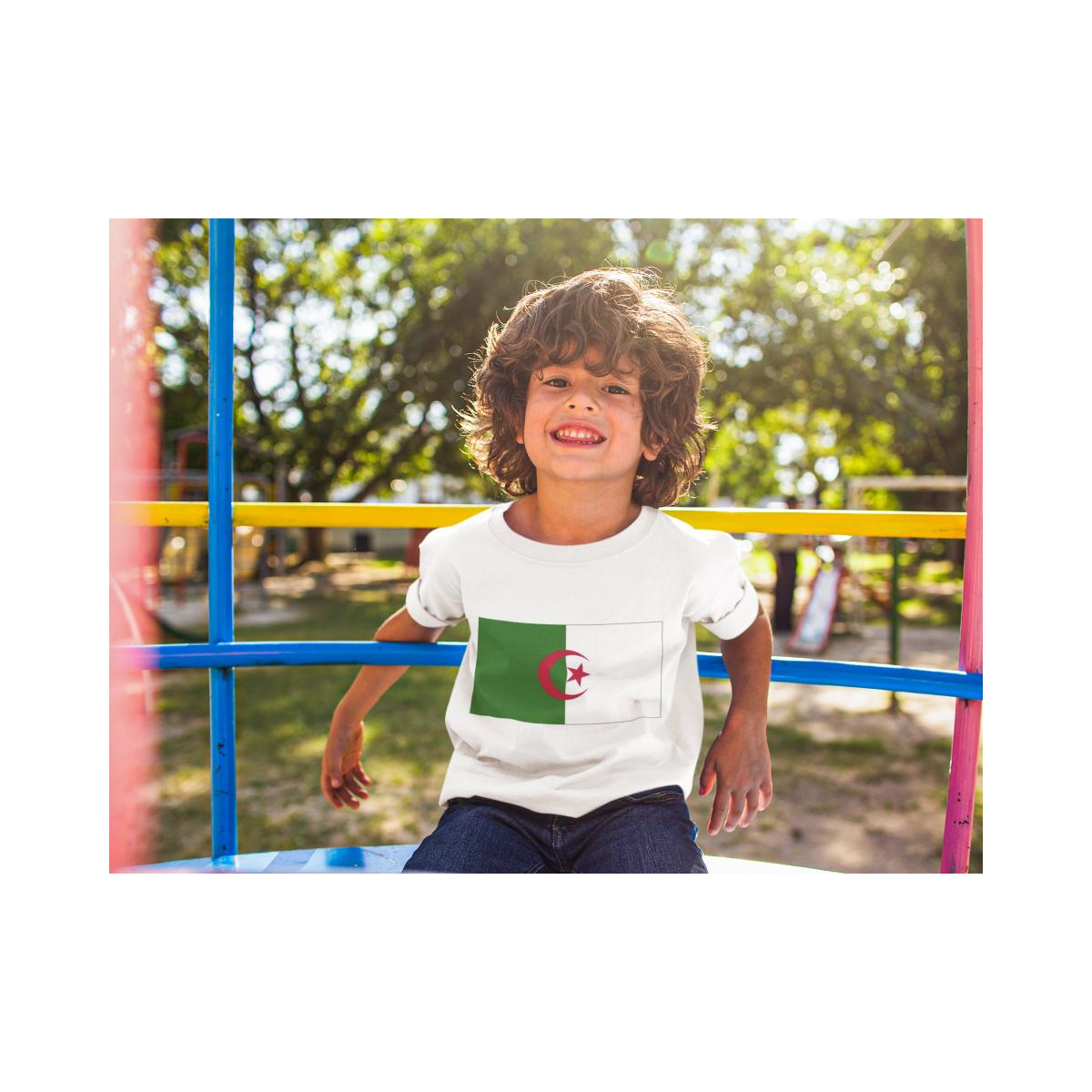 Kinder T-Shirt Algerien Flagge
