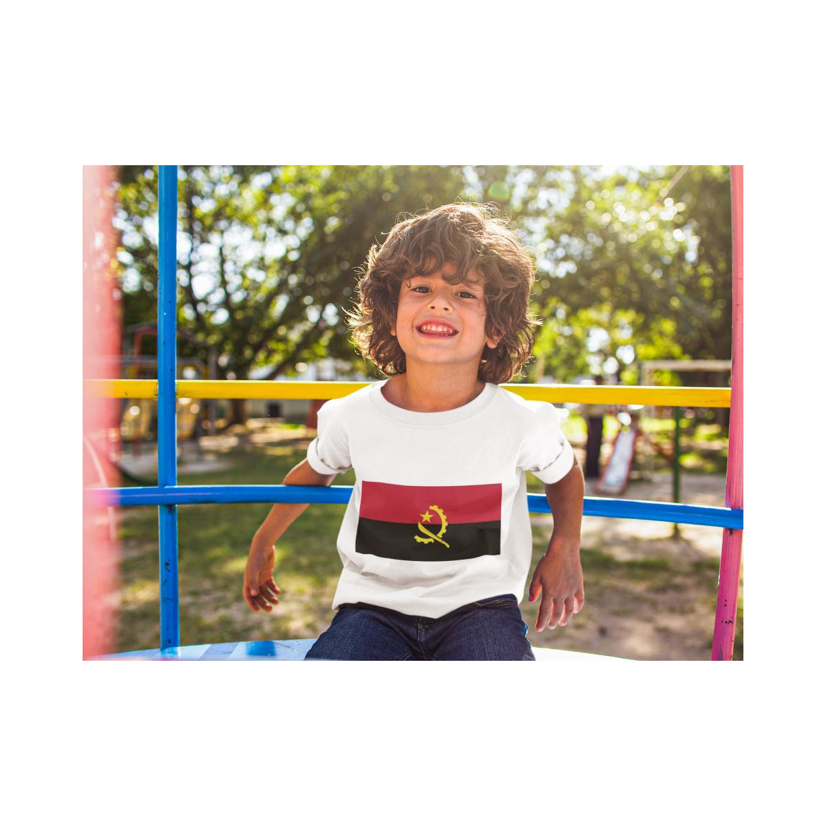 Kinder T-Shirt Angola Flagge