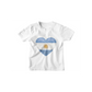Kinder T-Shirt Argentinien Flagge herzform