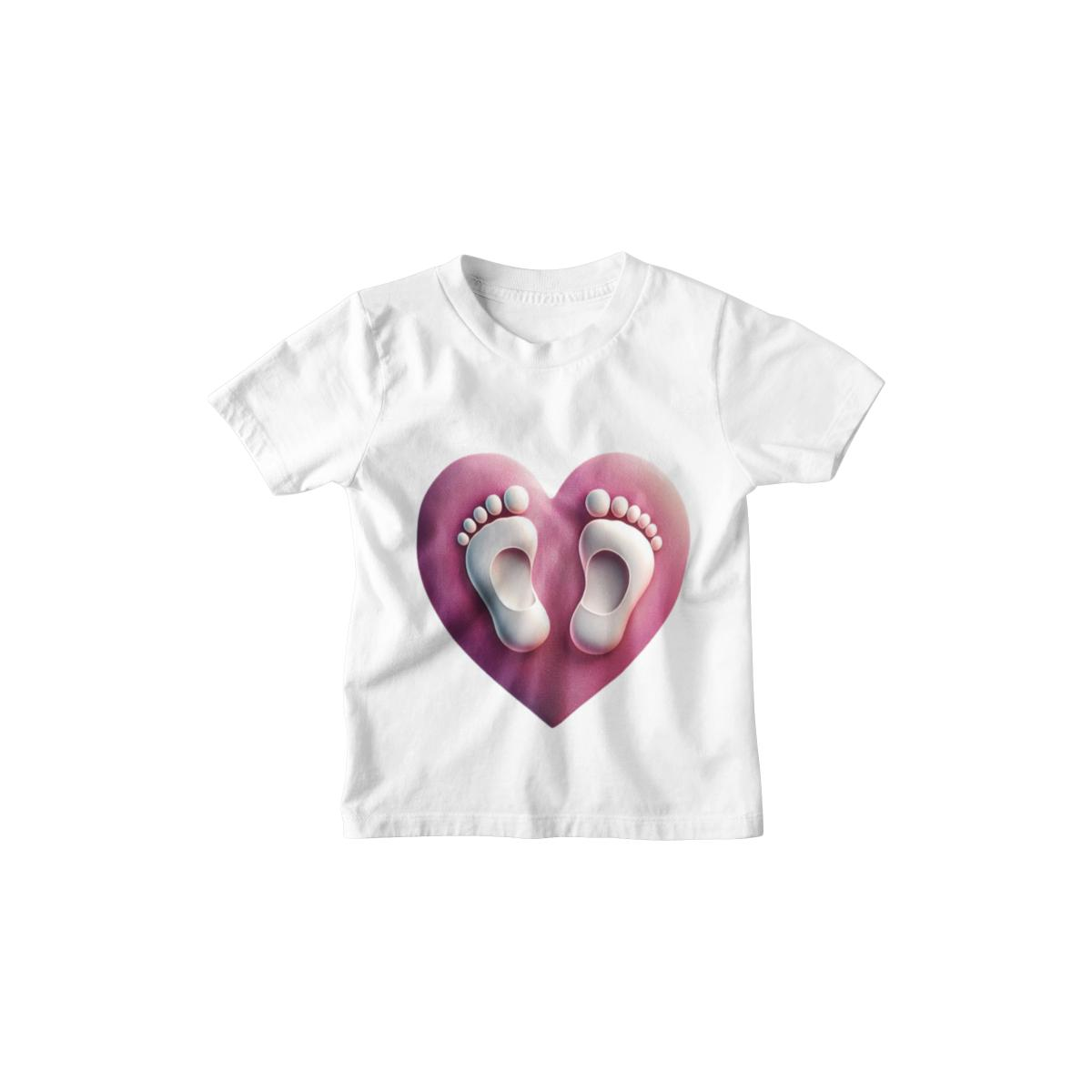Kinder T-Shirt Babyfüsse im Herz