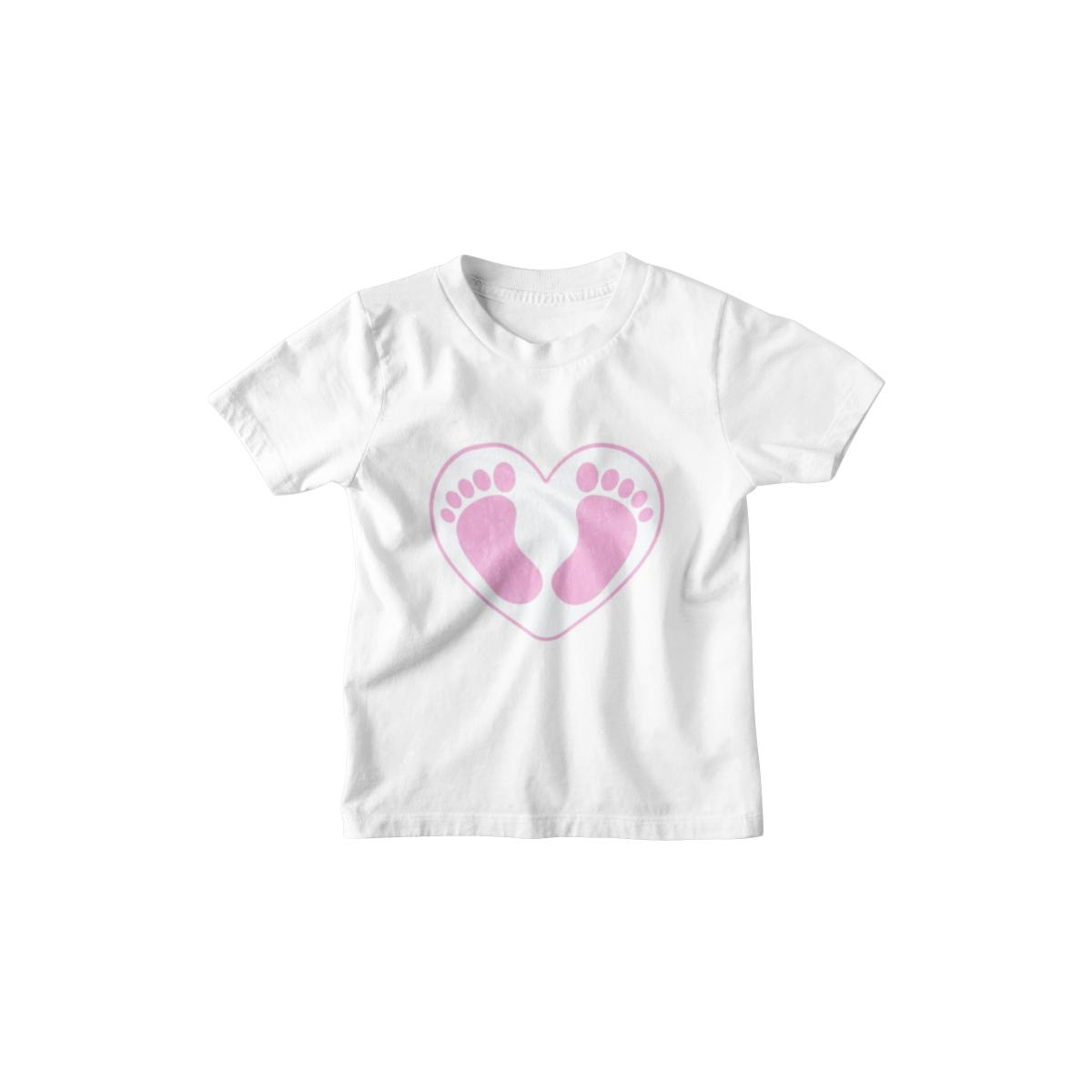 Kinder T-Shirt Babyfüsse Rosa