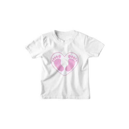 Kinder T-Shirt Babyfüsse Rosa