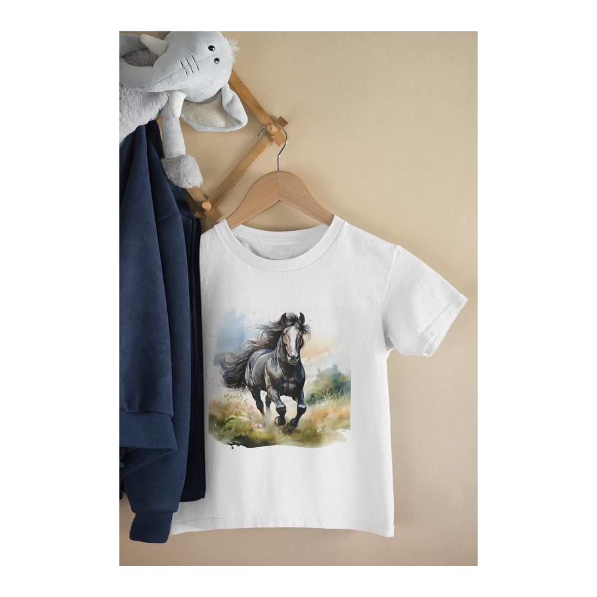 Kinder T-Shirt Black Beauty Horse