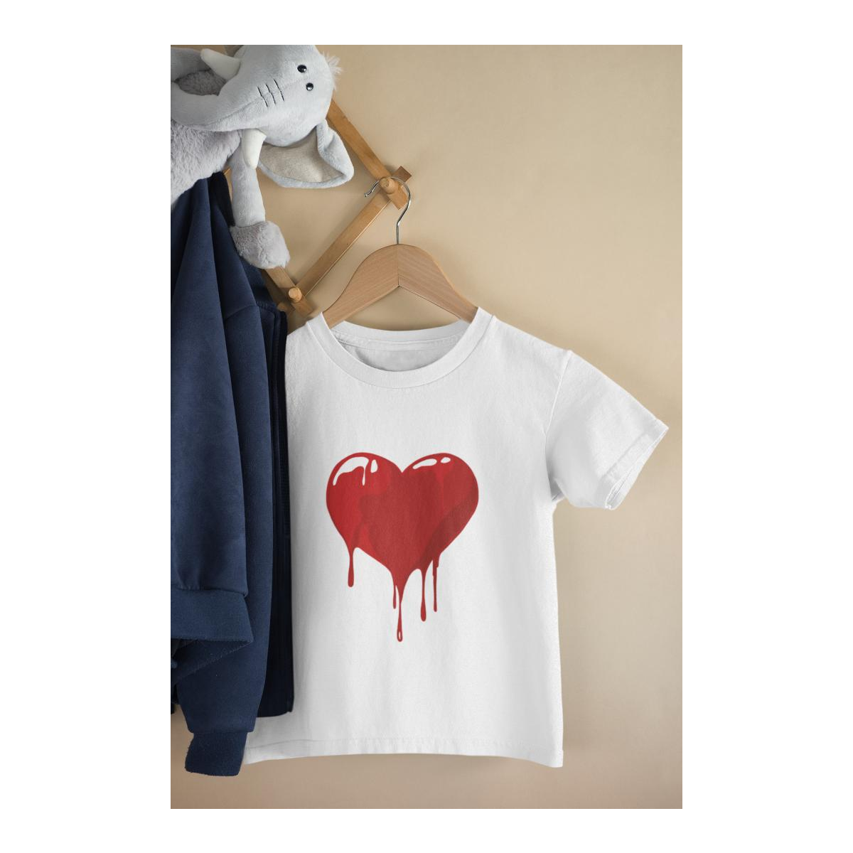 Kinder T-Shirt Blutendes Herz